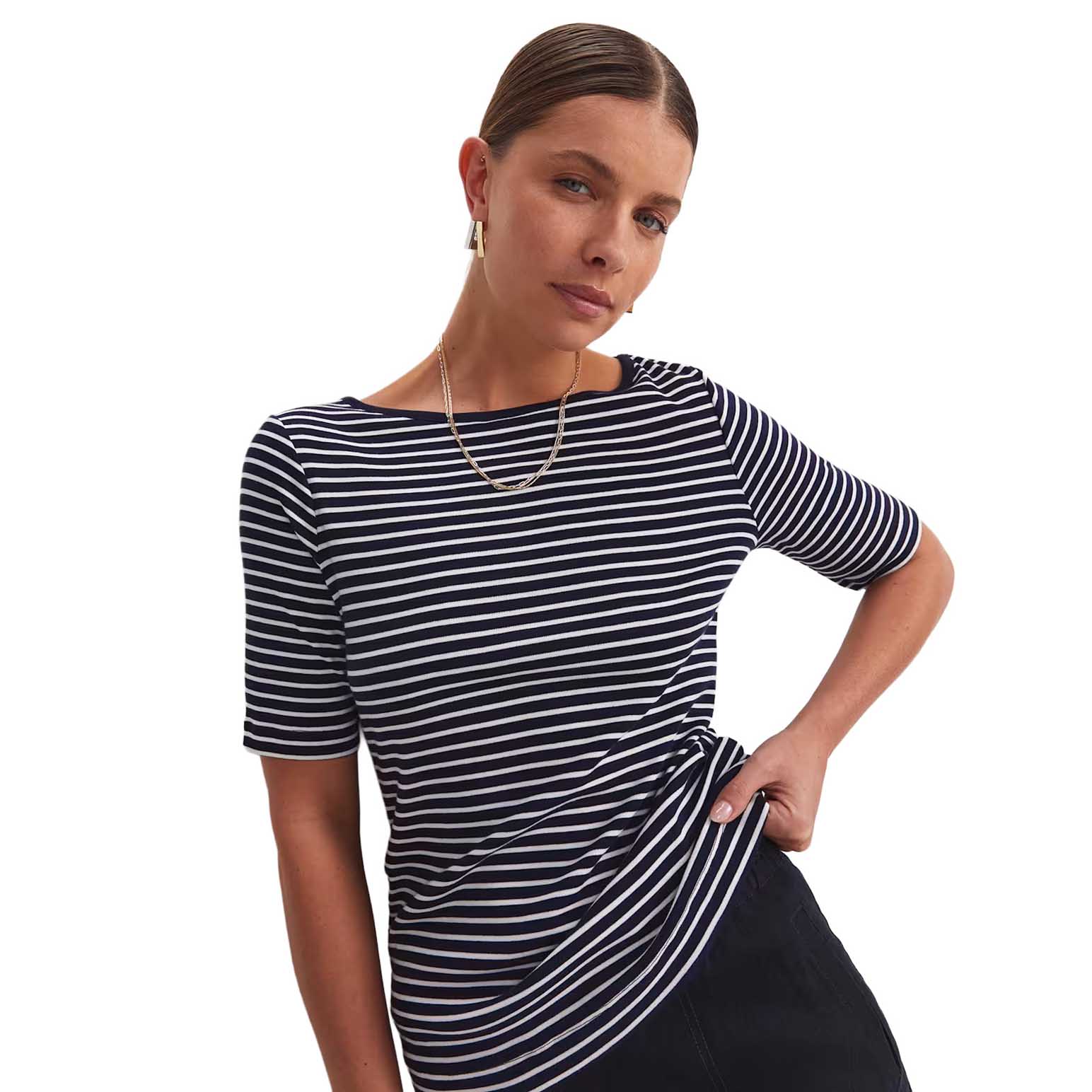 Sportscraft Heidi Boat Neck Half Slv Tee